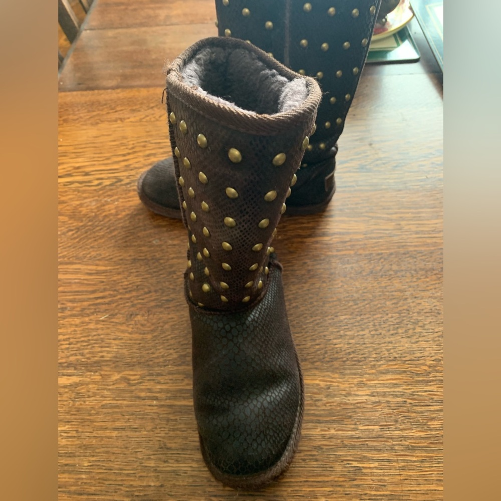 Lugz Gold and Brown Ankle Booties